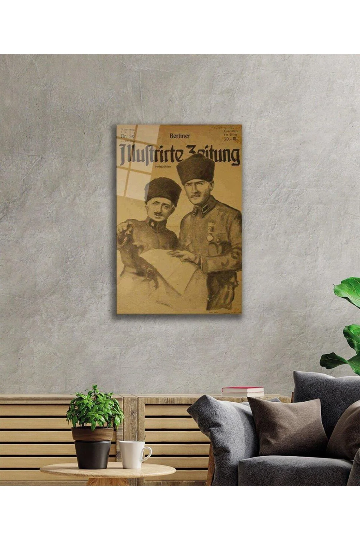 Atatürk Cam Tablo 4mm Dayanıklı Temperli Cam, Atatürk Glass Wall Art - BYCAGRİ Görsel 2