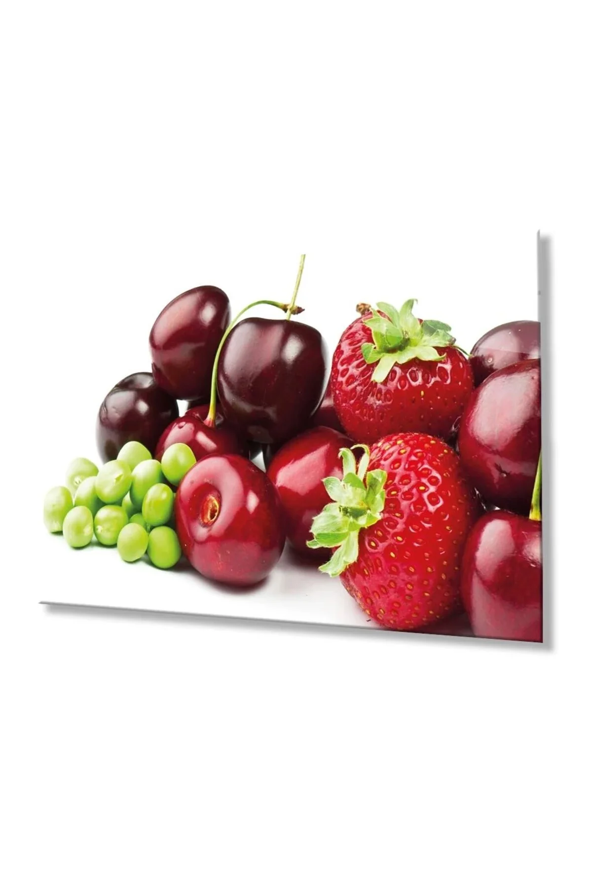 Meyveler Cam Tablo 4mm Dayanıklı Temperli Cam, Fruits Wall Decor