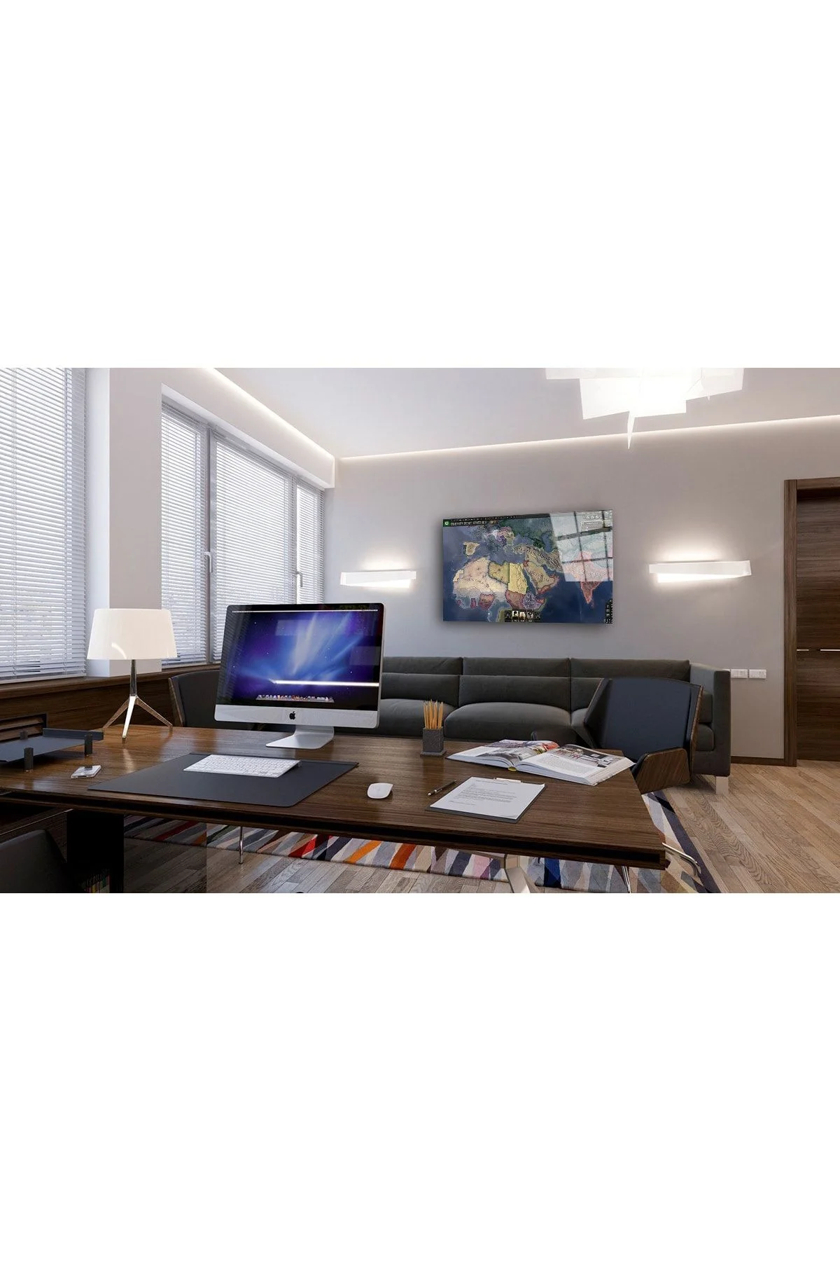 shn st0001 Dünya Haritası 34 Cam Tablo - dekorcumshop Görsel 3