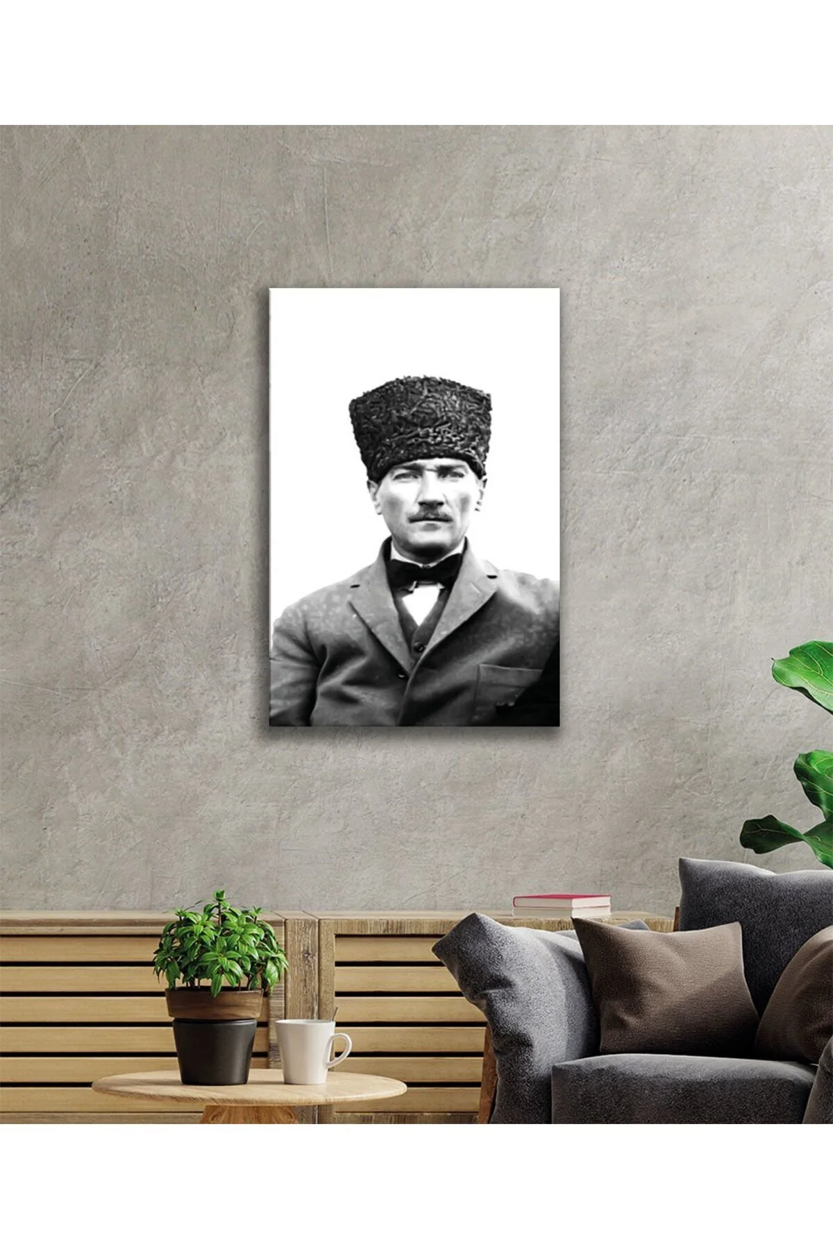 Atatürk Cam Tablo 4 mm Dayanıklı Temperli Cam - Angoravi Görsel 2