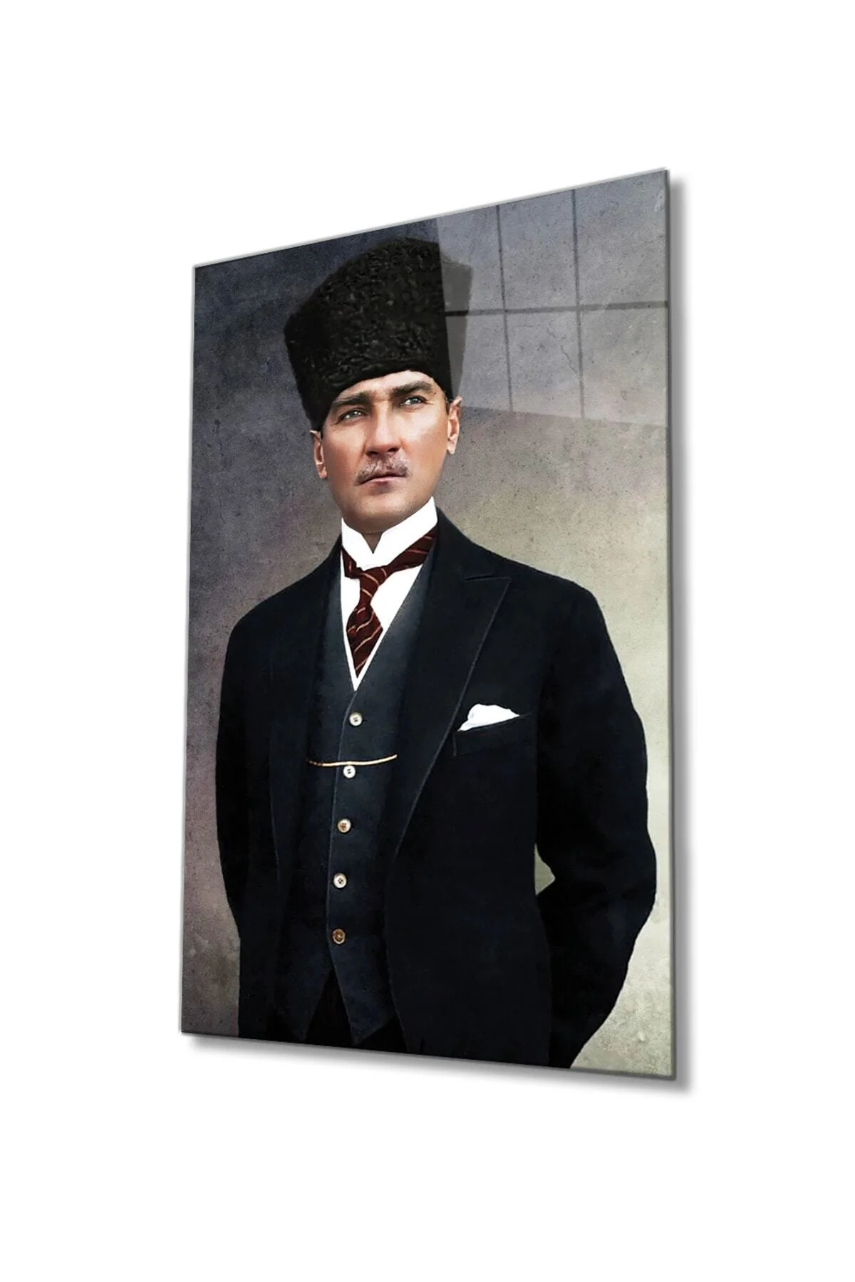 Atatürk Cam Tablo 4mm Dayanıklı Temperli Cam - Evlika Görsel 3