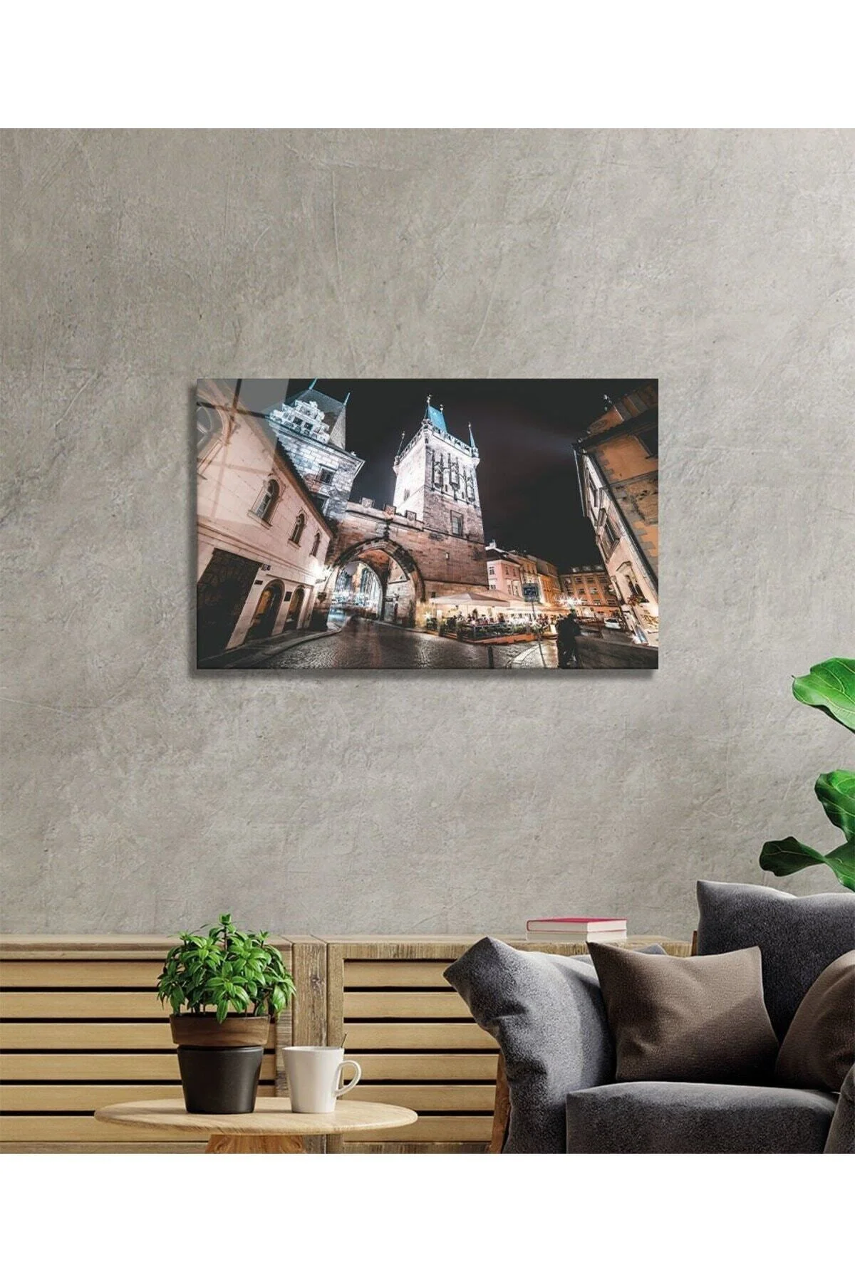Köprü Cam Tablo, Ev ve Ofis Duvar Dekoru, Hediyelik Büyük Temperli 4 mm Cam Tablo - Evlika Görsel 2