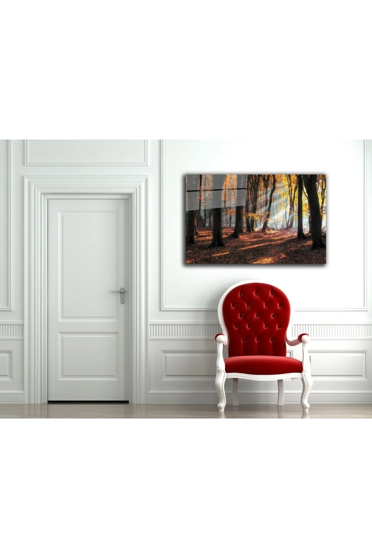Doğa Manzara Cam Tablo 4mm Dayanıklı Temperli Cam, DEV TABLO 95X150CM - walltag Görsel 2