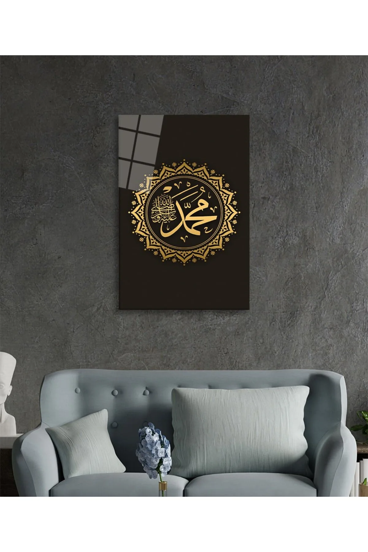Hz. Muhammed s.a.v Dini İslami Cam Tablo Ev ve Ofis Duvar Dekoru Hediyelik Büyük Tablo Cam - BYCAGRİ Görsel 2