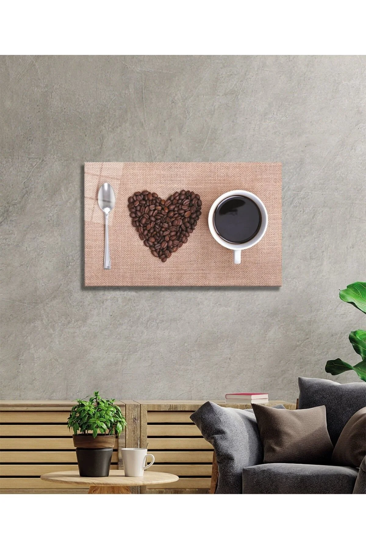 Love Kahve Cam Tablo - Leva store Görsel 2