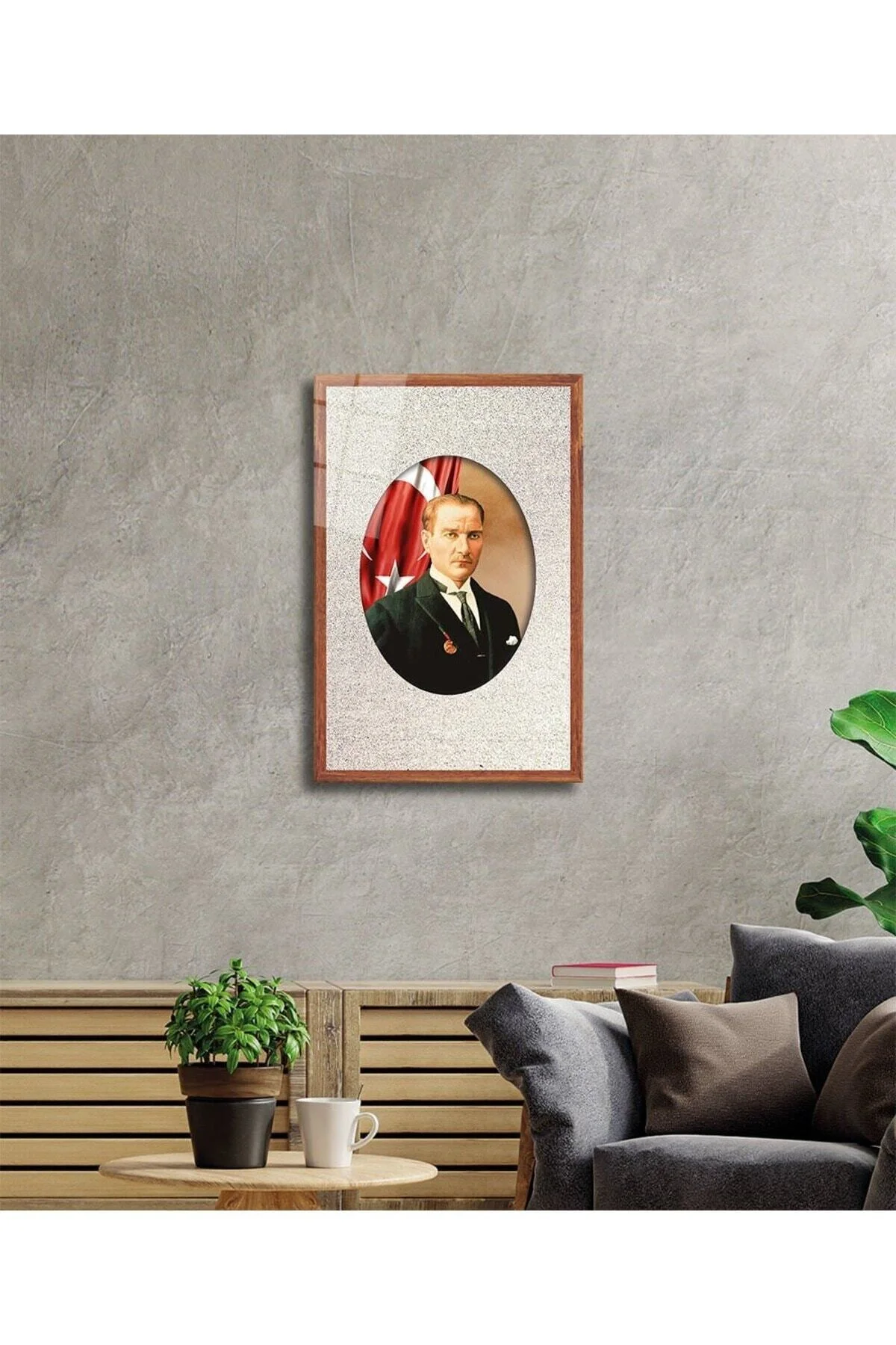 Atatürk Cam Tablo 4 mm Dayanıklı Temperli Cam - Evlika Görsel 2
