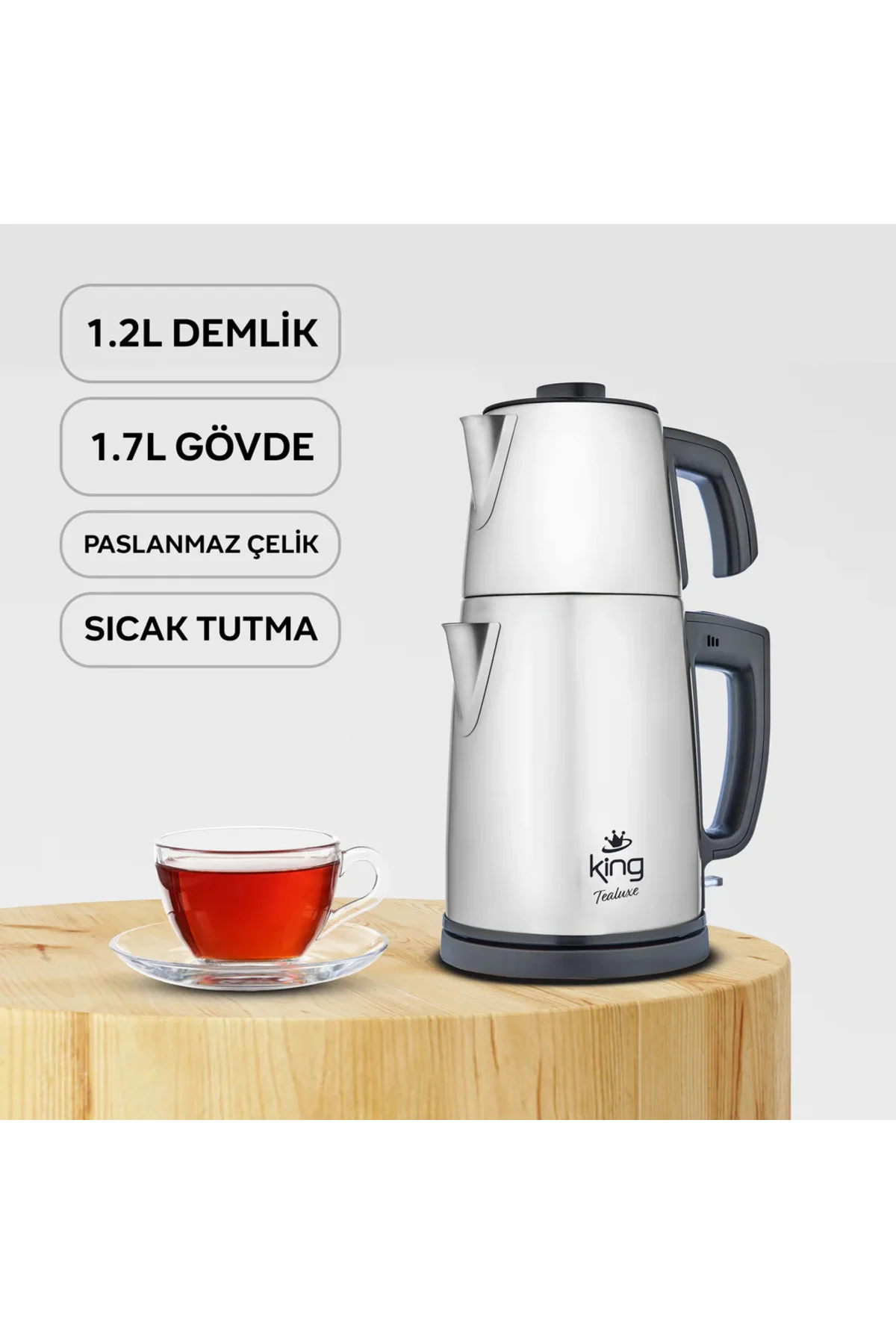 TEALUXE KCM334 ÇELİK ÇAY MAKİNESİ - King Görsel 3