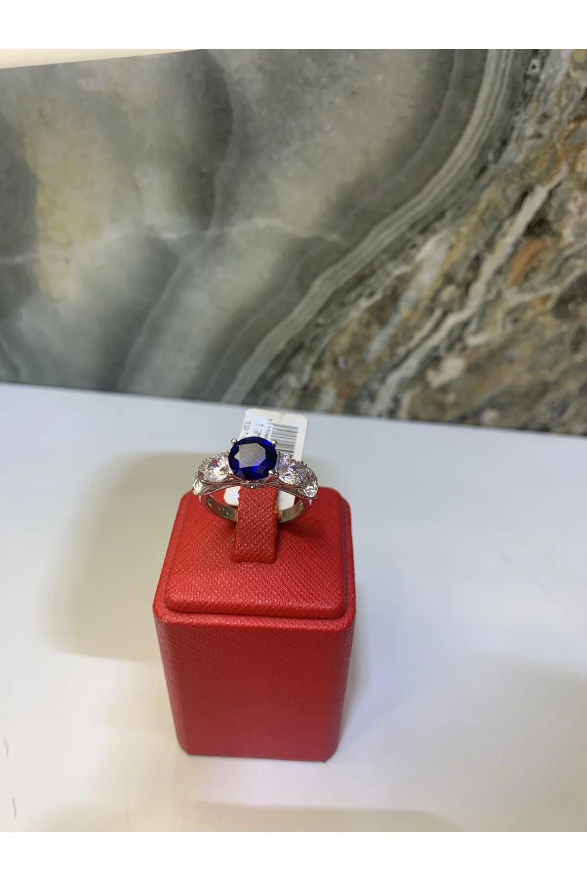 Beştaş Safir Görünümlü Zirkon Taşlı 925 Ayar Gümüş Yüzük