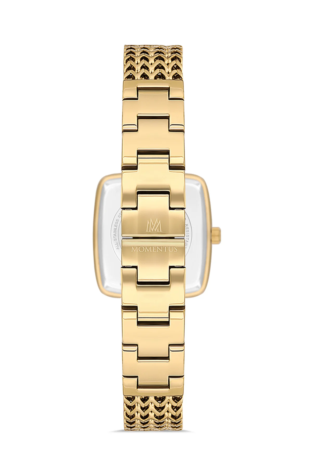 Momentus SS397G-09SG Kadın Saat Gold Çelik Hasır, Kadran, Taşlı Kare Kasa - TRİA SİLVER Görsel 2