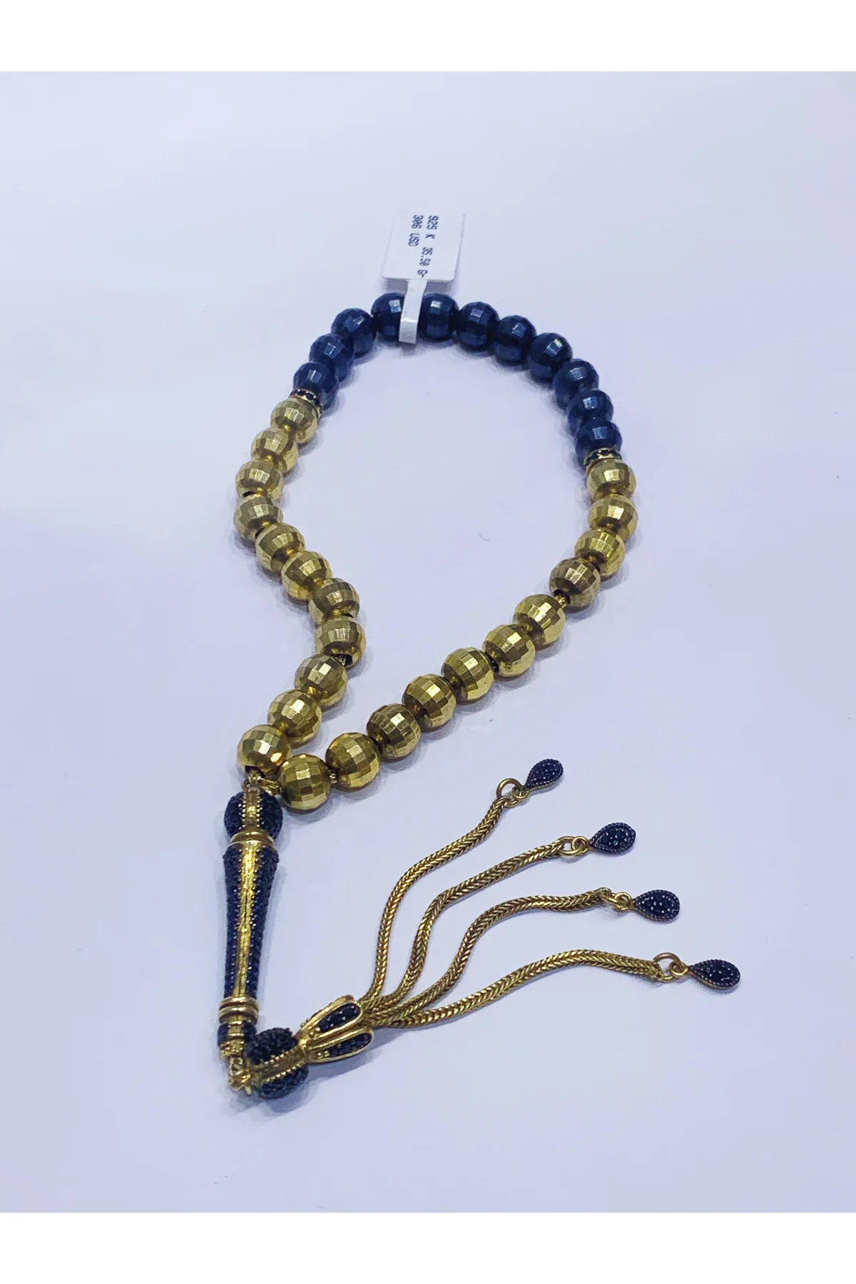925 Ayar Gümüş Zirkon Taşlı Özel Tasarım Tesbih - TRİA SİLVER Görsel 3