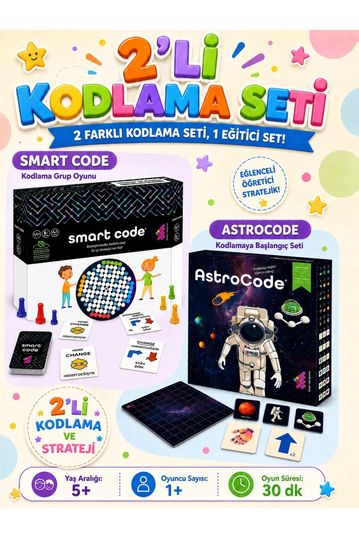 Smart Code - Astrocode Kodlama Seti 5+ Yaş 1+ Oyuncu