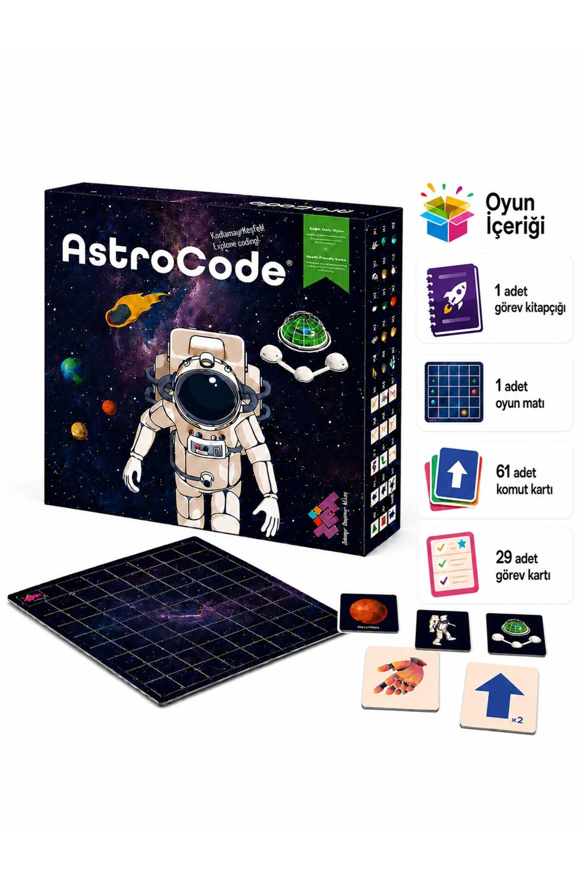 Smart Code - Astrocode Kodlama Seti 5+ Yaş 1+ Oyuncu - Zetzeka Görsel 4