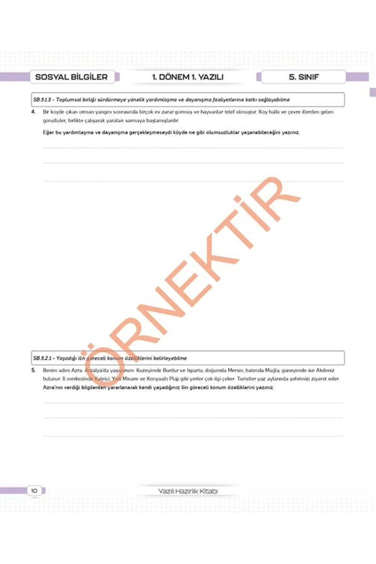 6. Sınıf Tüm Dersler Konu Özetli Yazılı Seti 1.-2. Dönem 2025 Basımı - workwin Görsel 4