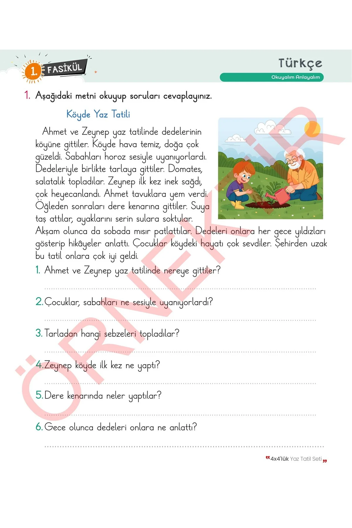 2. Sınıf 4x4'lük Tatil Tekrar Seti | 12 Fasikül+Bilişsel Etkinlikler-2025 - workwin Görsel 8
