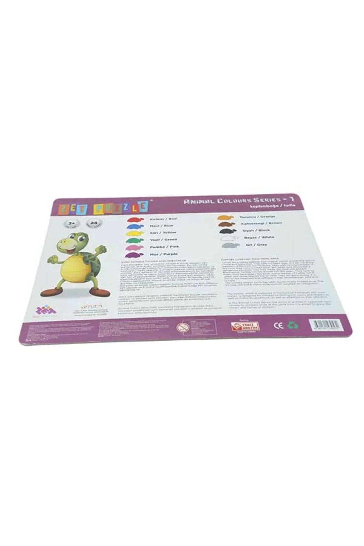Kaplumbağa Puzzle Çocuklar için Eğitici ve Öğretici Puzzle | 24 Parça 3+ Yaş - ZEKÜP Görsel 2