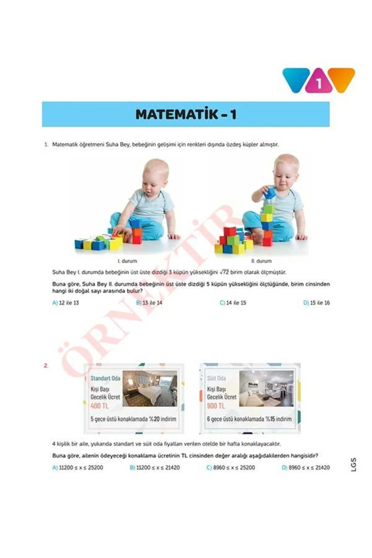LGS MATEMATİK 10'LU Branş Denemeleri | Video Çözümlü | MEB Müfredatına Uygun - workwin Görsel 2