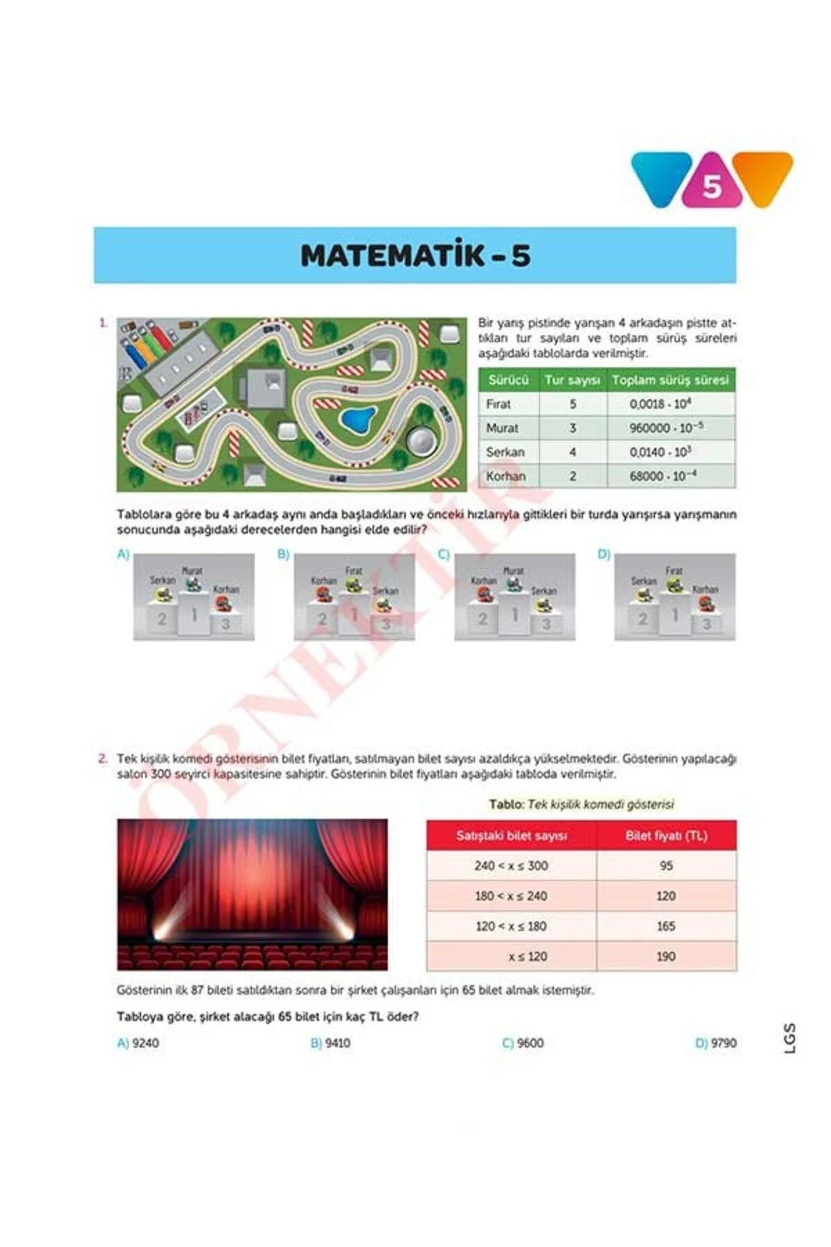 LGS MATEMATİK 10'LU Branş Denemeleri | Video Çözümlü | MEB Müfredatına Uygun - workwin Görsel 3