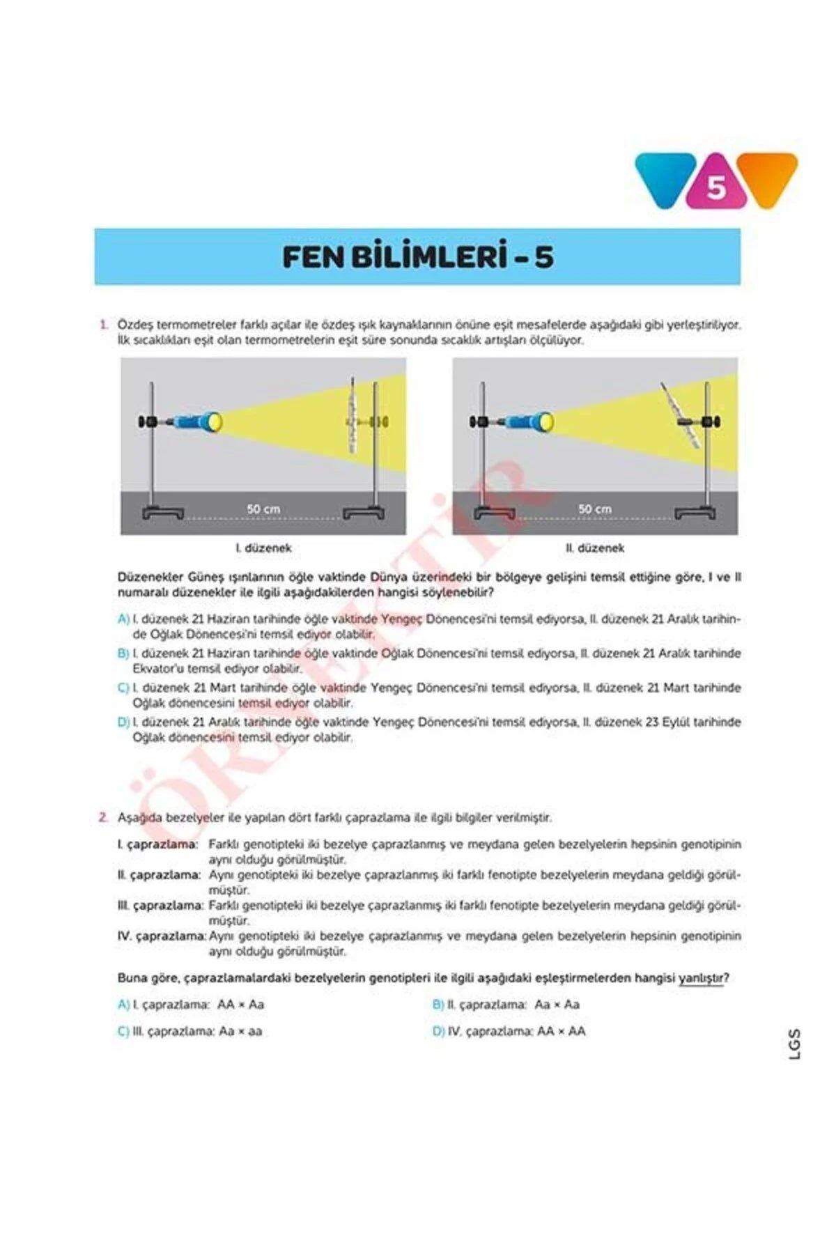 LGS FEN BİLİMLERİ 10'LU Branş Denemeleri | Video Çözümlü | MEB Müfredatına Uygun - workwin Görsel 3
