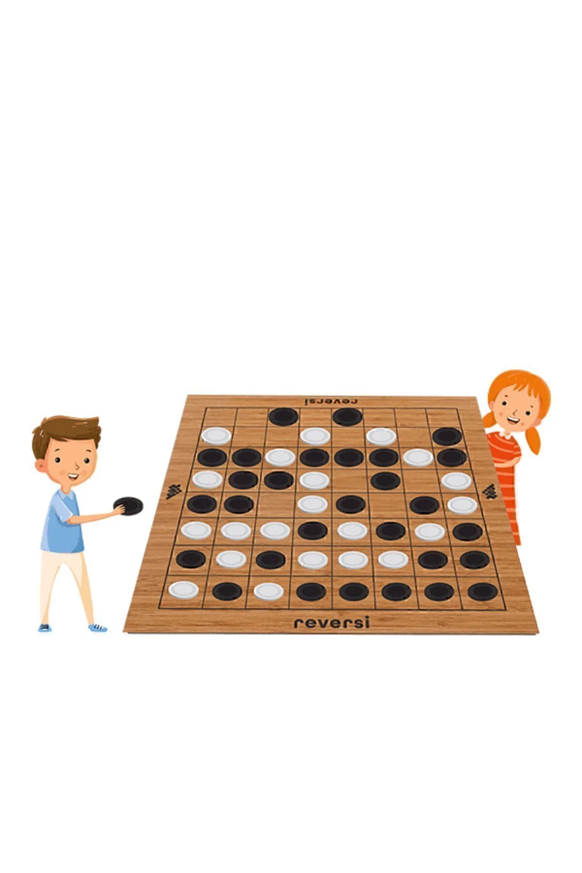 REVERSİ Ahşap Zeka ve Akıl Oyunu 5+ Yaş 2 Oyuncu - Zetzeka Görsel 8
