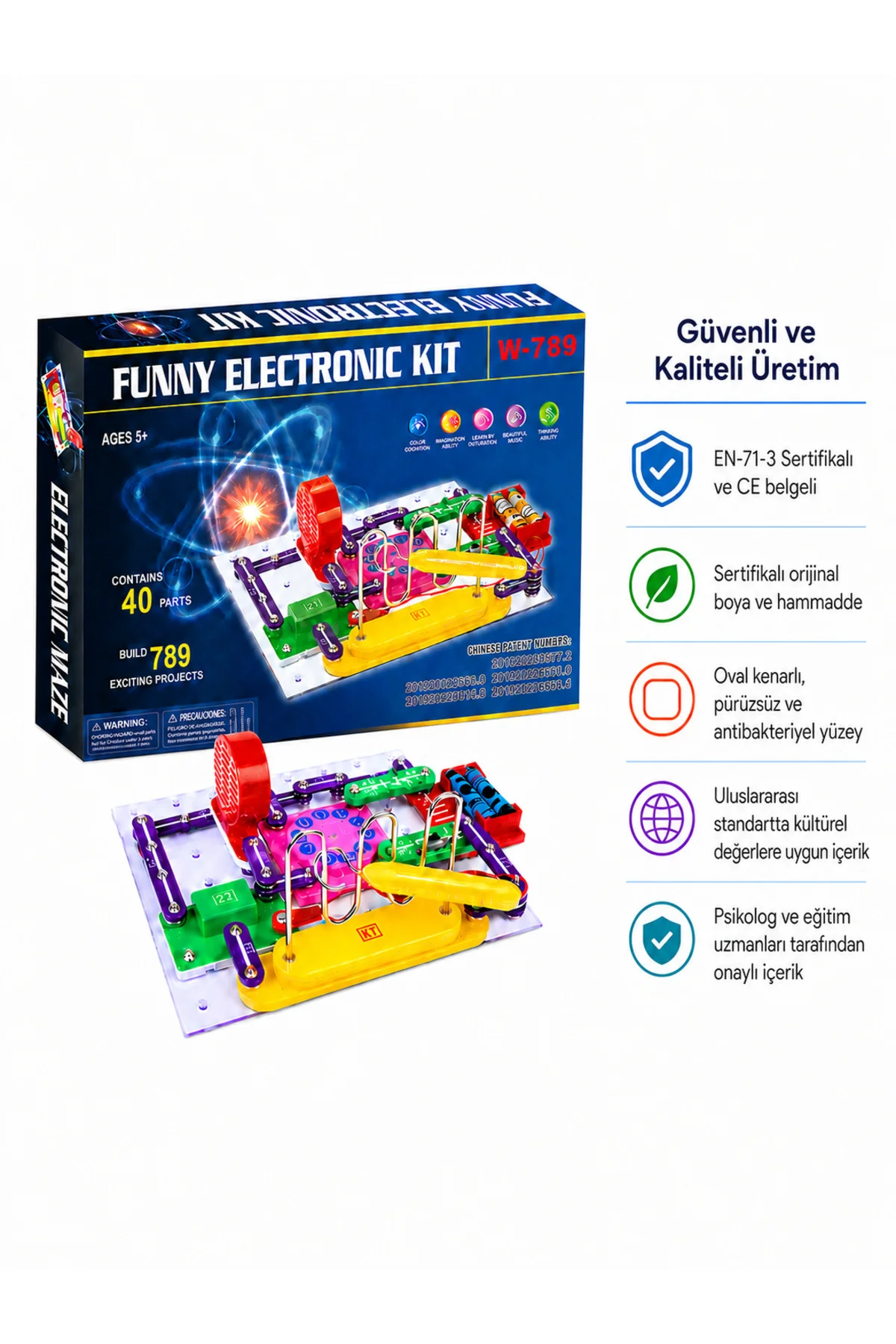 Funny Electronic Kit Eğlenceli ve Öğretici Elektronik Deney Seti 100+ Deney 5+ Yaş - Zetzeka Görsel 6