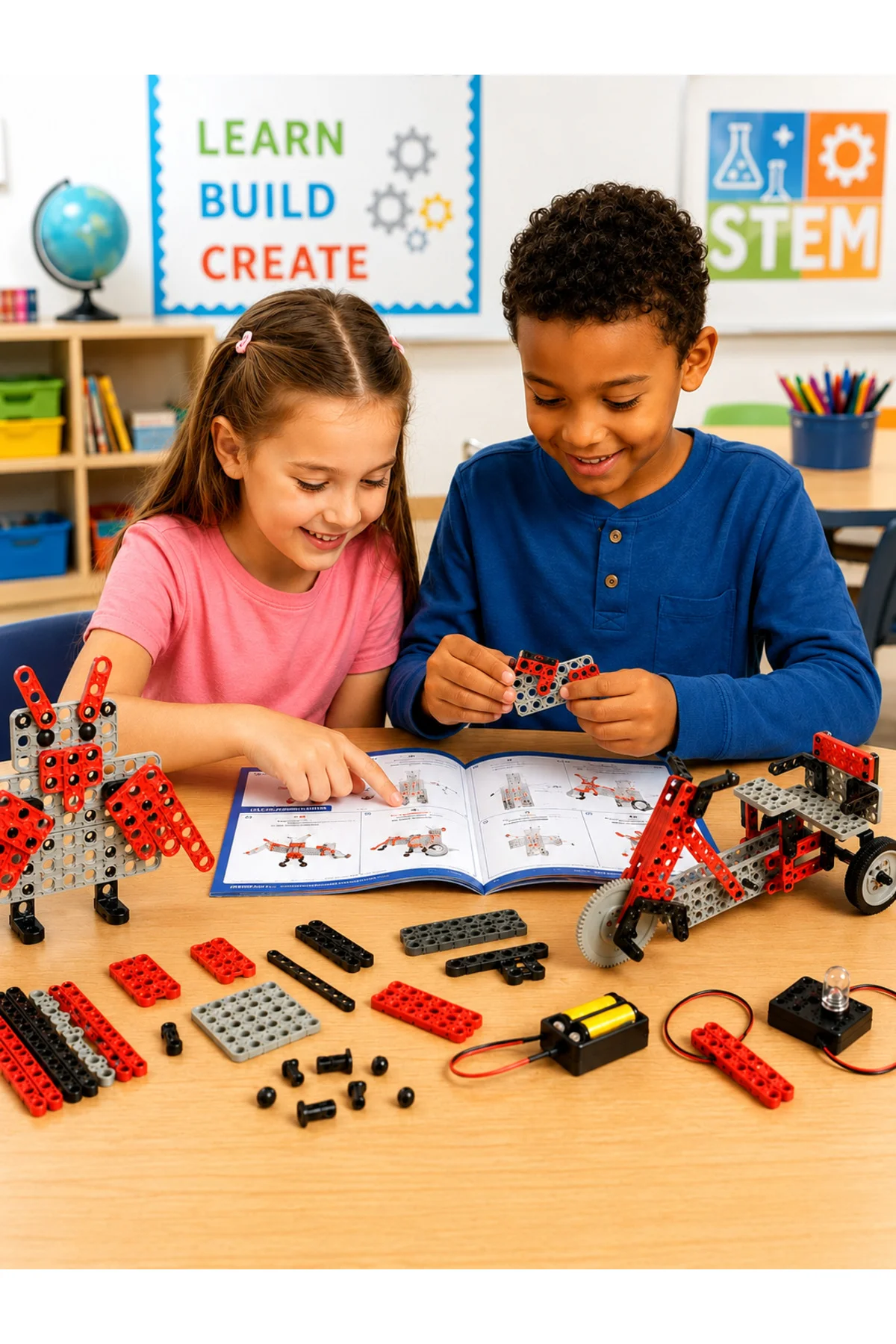 ROBOTAMI JUNIOR -1 Mekanik-Elektronik Robotik Seti 6+ YAŞ - ROBOTRON Görsel 2