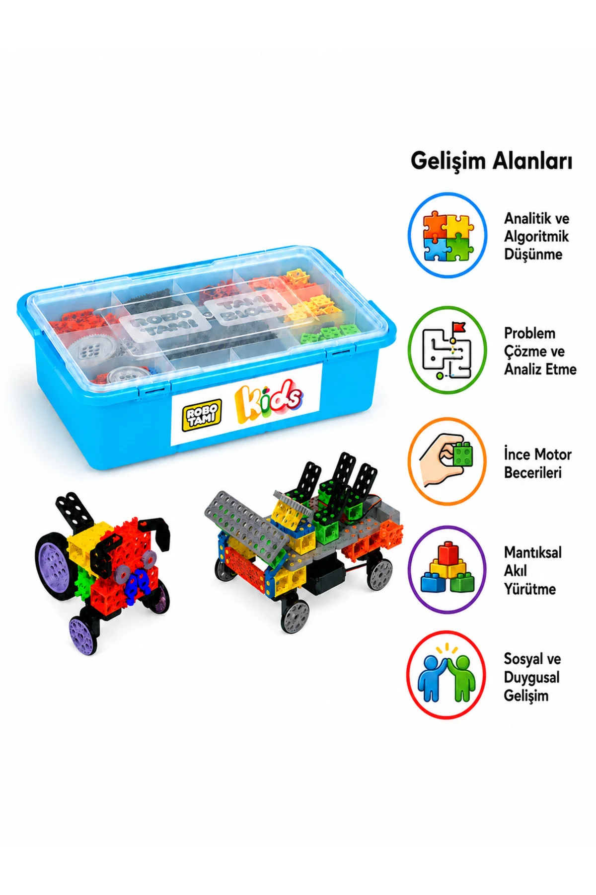 ROBOTAMI KIDS BASIC Mekanik-Elektronik Robotik Seti 4+ YAŞ - ROBOTRON Görsel 5