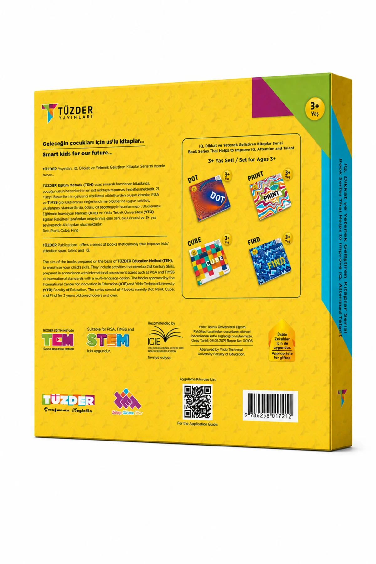 3+ Yaş 4'lü Set | IQ Dikkat ve Yetenek Geliştiren Kitaplar Serisi - TÜZDER Yayınları Görsel 2