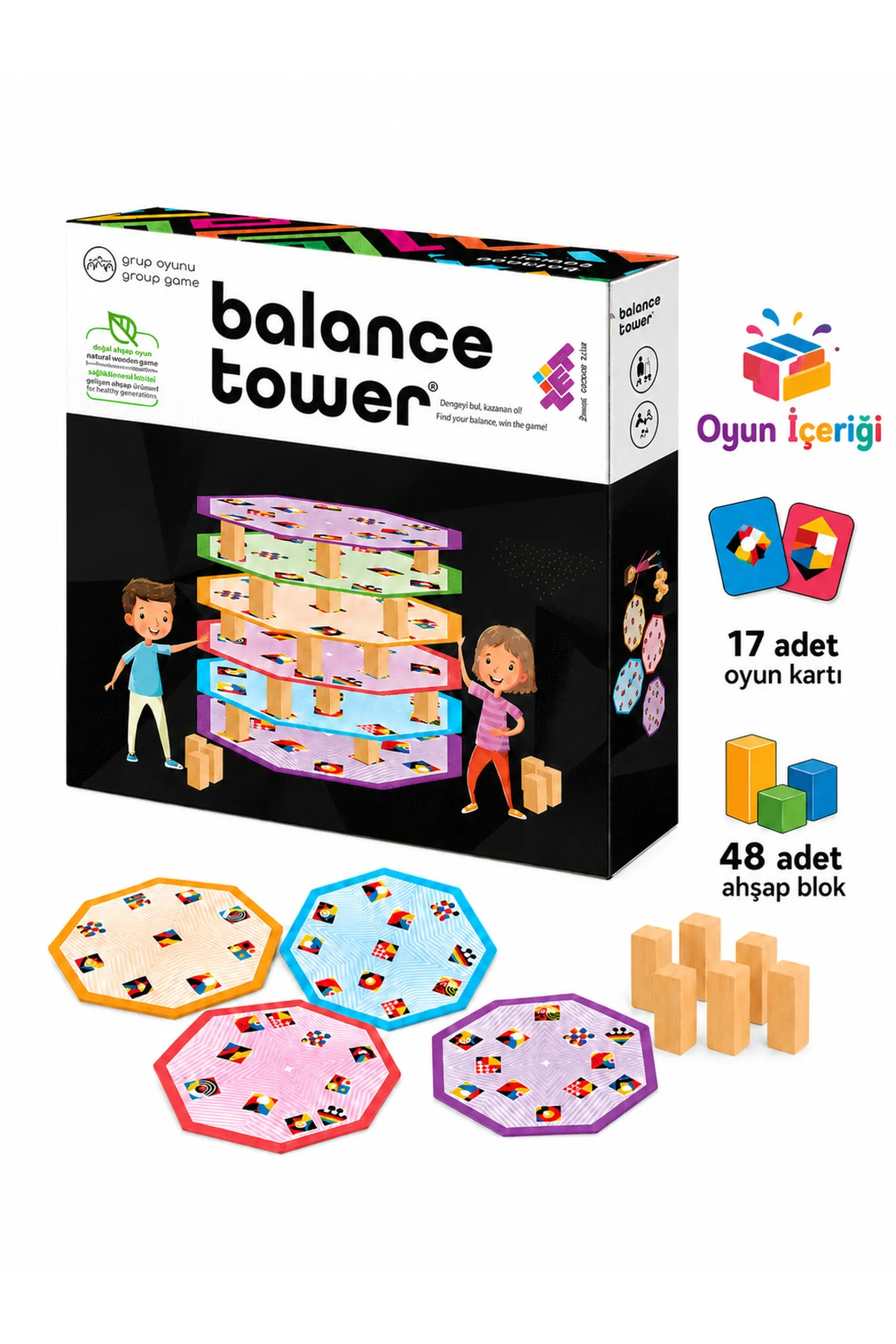 Balance Tower Zeka ve Akıl Oyunu 7+ Yaş 2 Oyuncu - Zetzeka Görsel 3