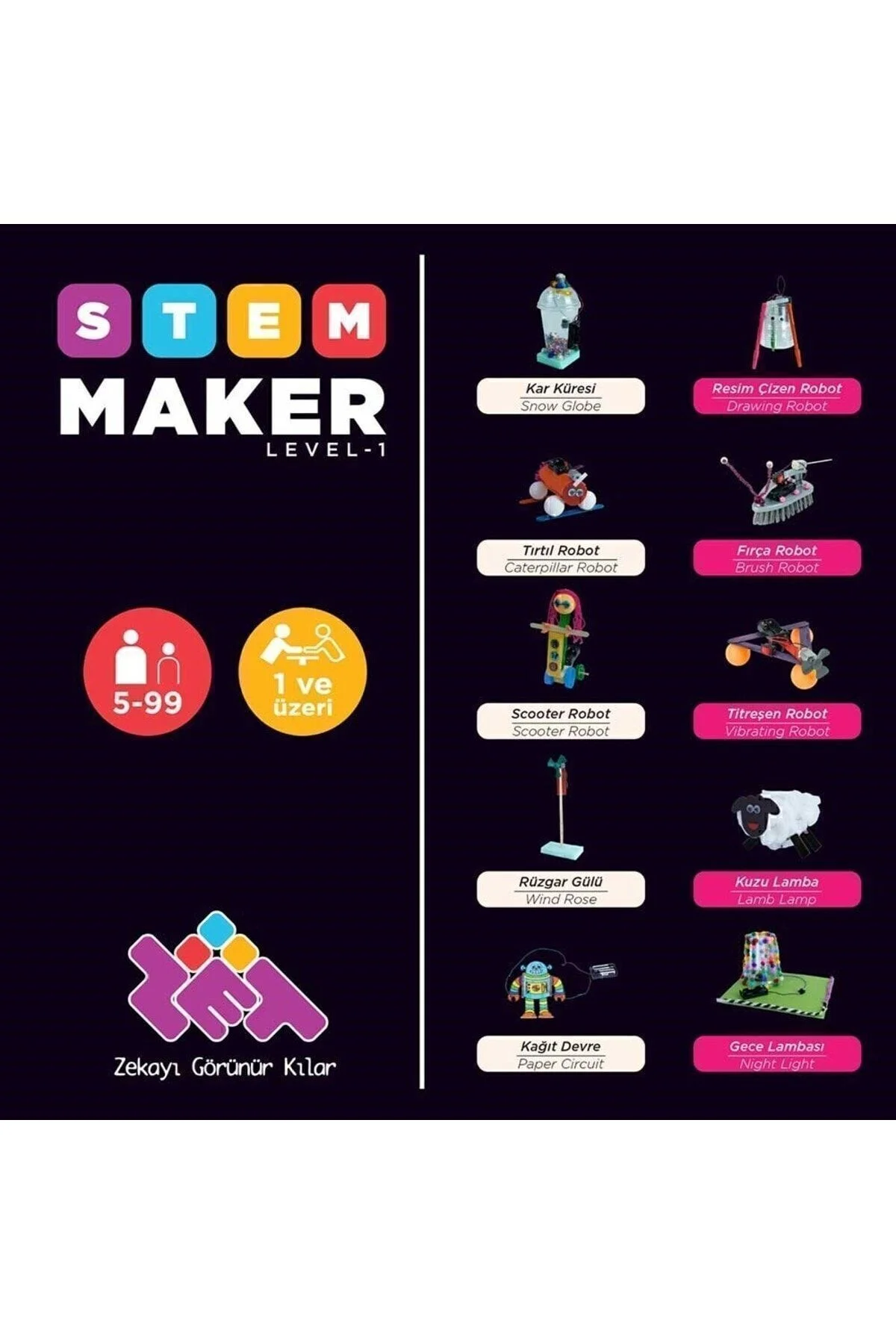 STEAM Maker Elektronik Seti Level-1 5+ Yaş 1+ Oyuncu (Sadece Elektronik Malzemeler) - Zetzeka Görsel 8