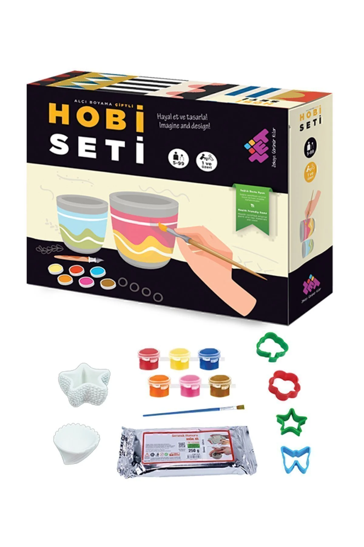 Hobi Seti Alçı Boyama Çiftli 5+ Yaş 1+ Oyuncu - Zetzeka Görsel 7