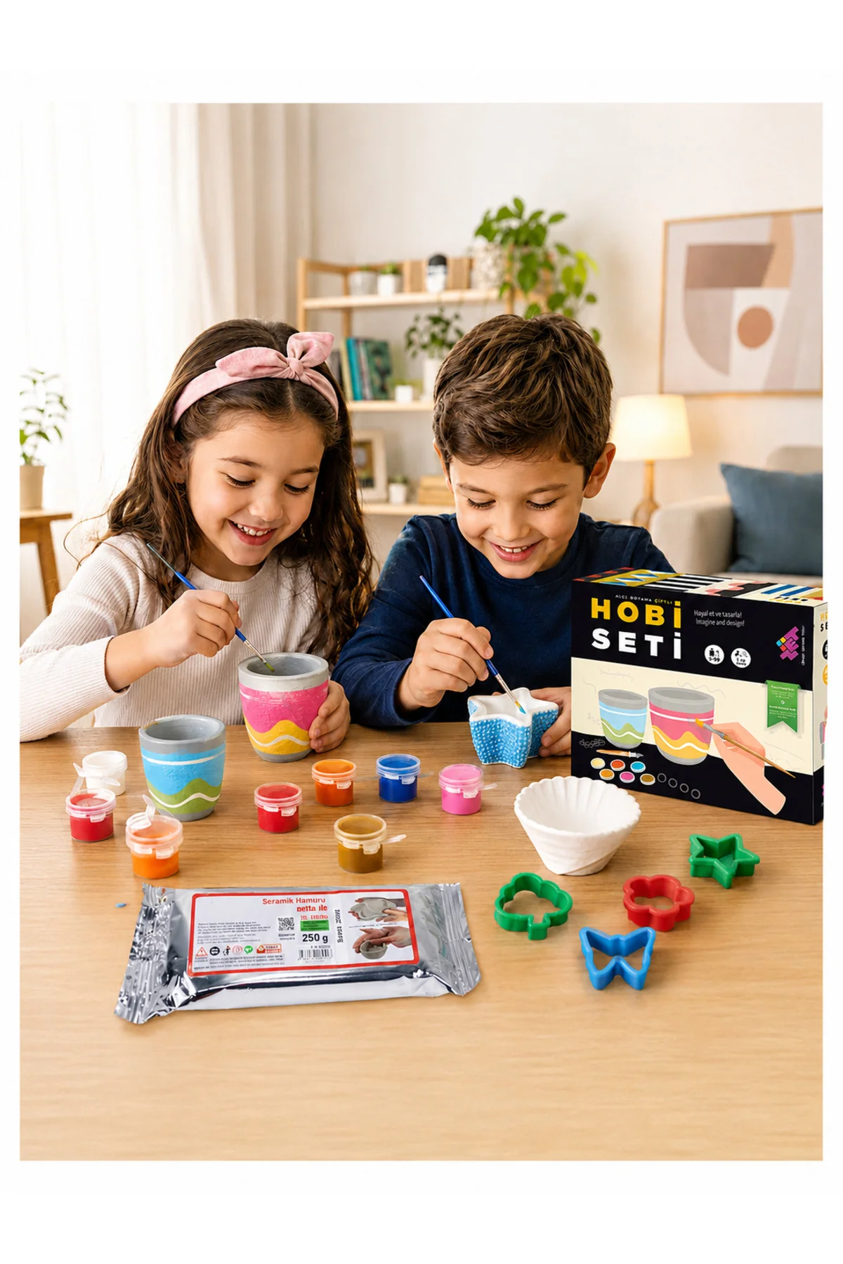 Hobi Seti Alçı Boyama Çiftli 5+ Yaş 1+ Oyuncu - Zetzeka Görsel 4