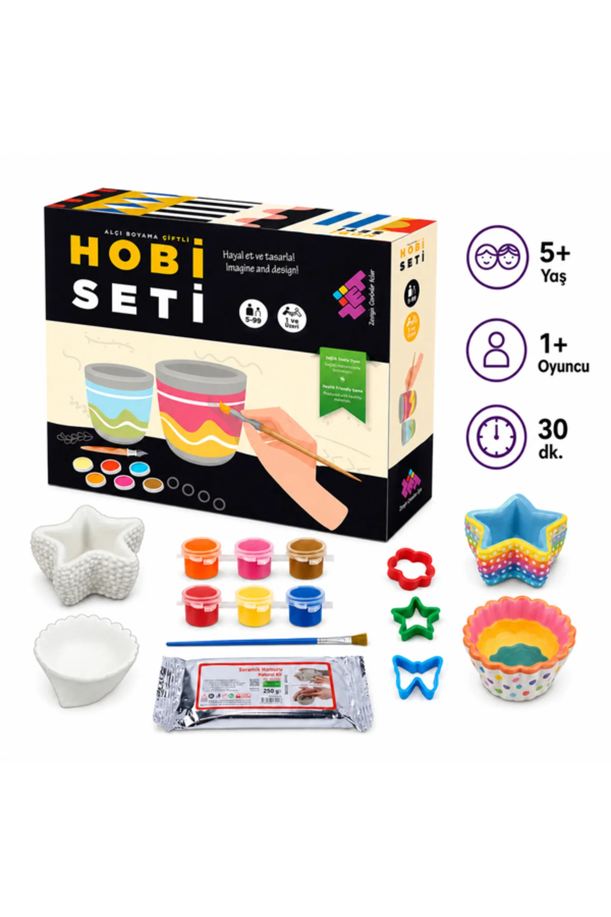 Hobi Seti Alçı Boyama Çiftli 5+ Yaş 1+ Oyuncu