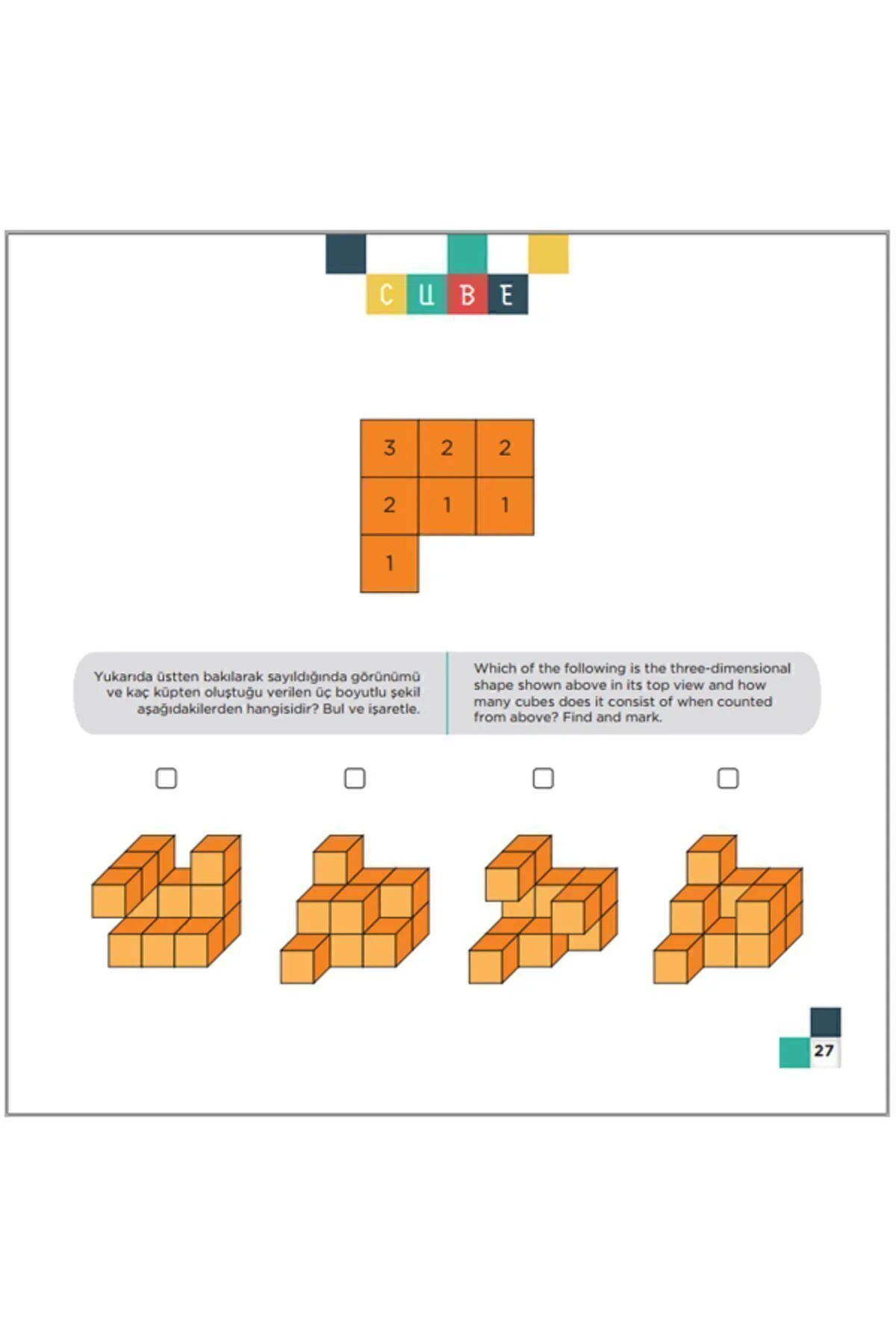 CUBE 8+ Yaş | IQ, Dikkat ve Yetenek Geliştiren Kitaplar Serisi - TÜZDER Yayınları Görsel 5