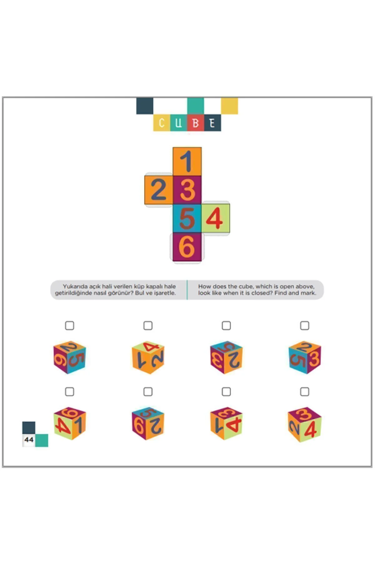 CUBE 8+ Yaş | IQ, Dikkat ve Yetenek Geliştiren Kitaplar Serisi - TÜZDER Yayınları Görsel 6