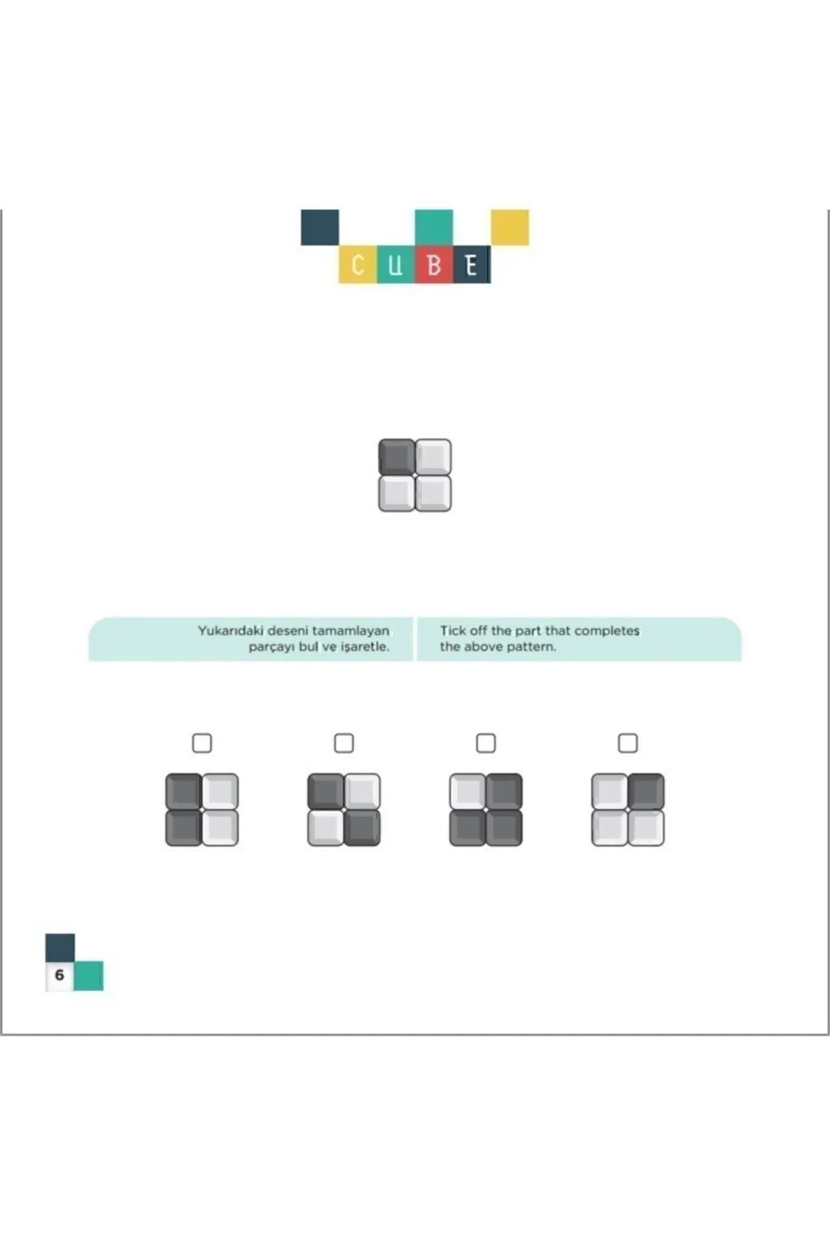 CUBE 5+ Yaş | IQ Dikkat ve Yetenek Geliştiren Kitaplar Serisi - TÜZDER Yayınları Görsel 4