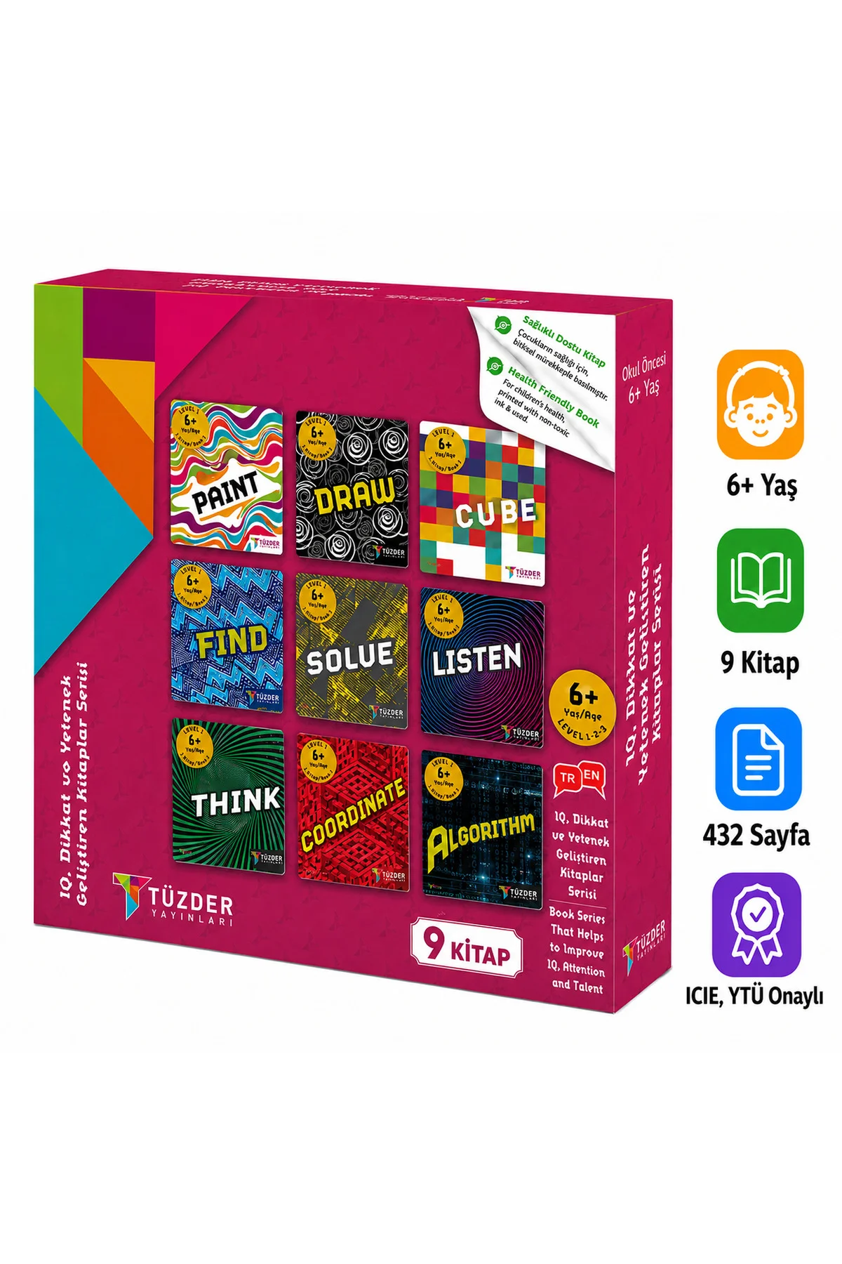 6+ Yaş 9'lu Set | IQ Dikkat ve Yetenek Geliştiren Kitaplar Serisi