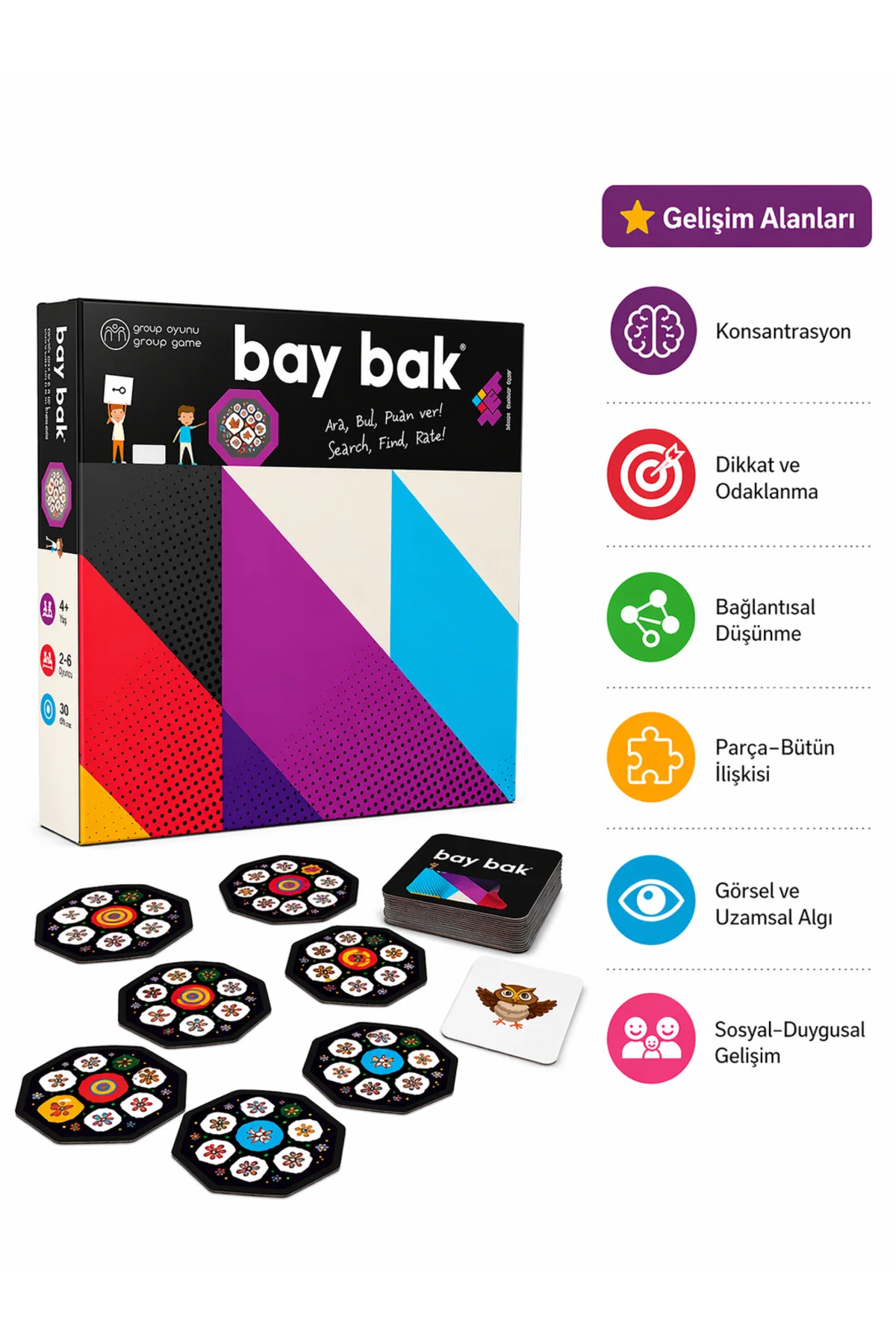 Zet Zeka Bay Bak Zeka ve Akıl Oyunu 4+ Yaş 2-8 Oyuncu - ZEKÜP Görsel 3