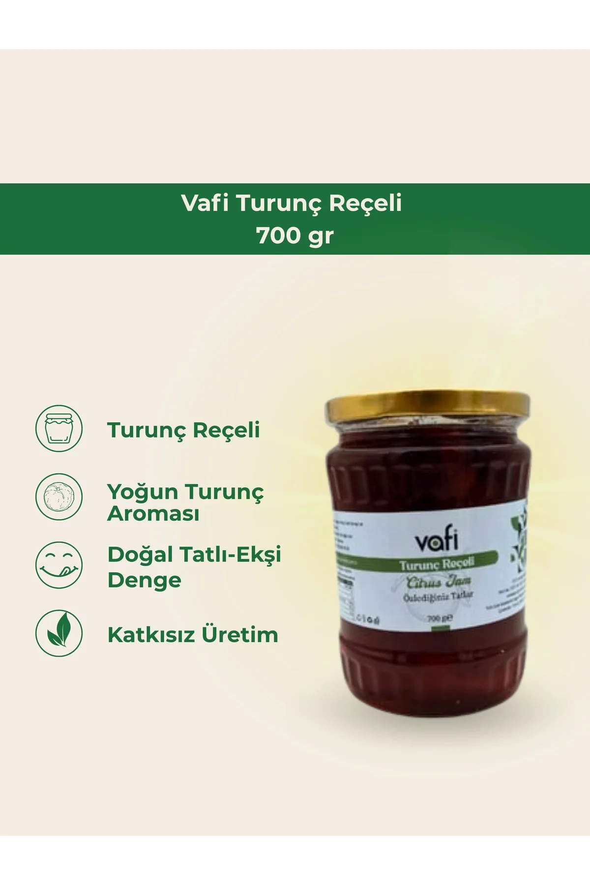 Vafi Turunç Reçeli 700 gr MG 1 ADET - vafi Görsel 2