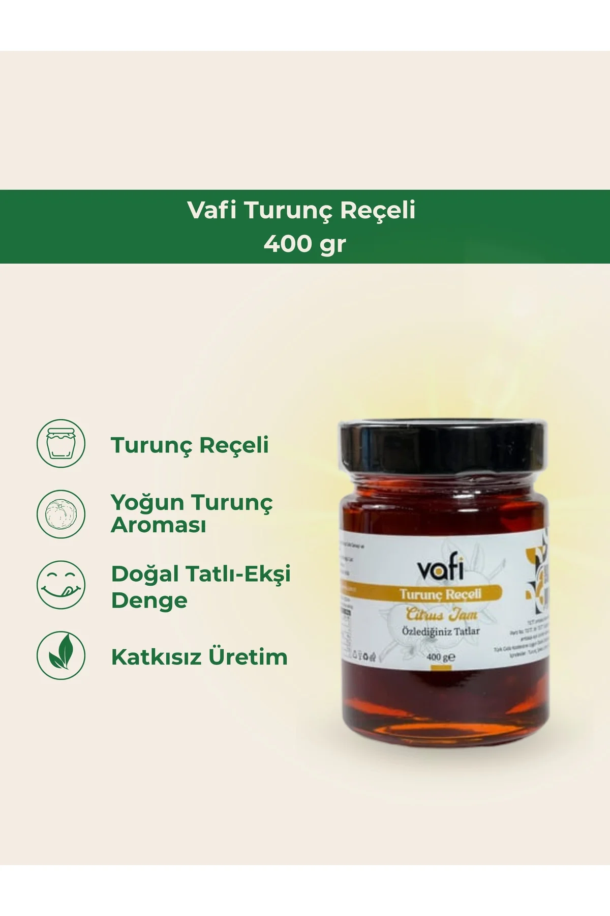 Vafi Turunç Reçeli 400 gr MG 1 ADET