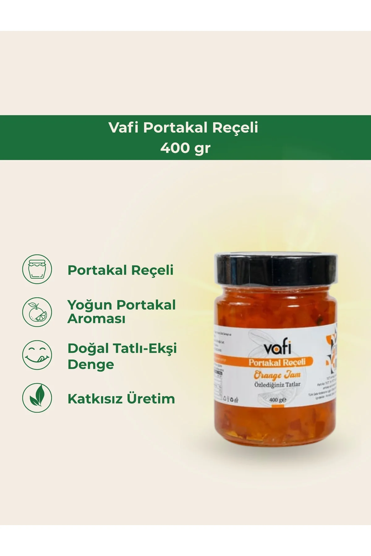 Vafi Portakal Reçeli 400 gr MG 1 ADET - vafi Görsel 2