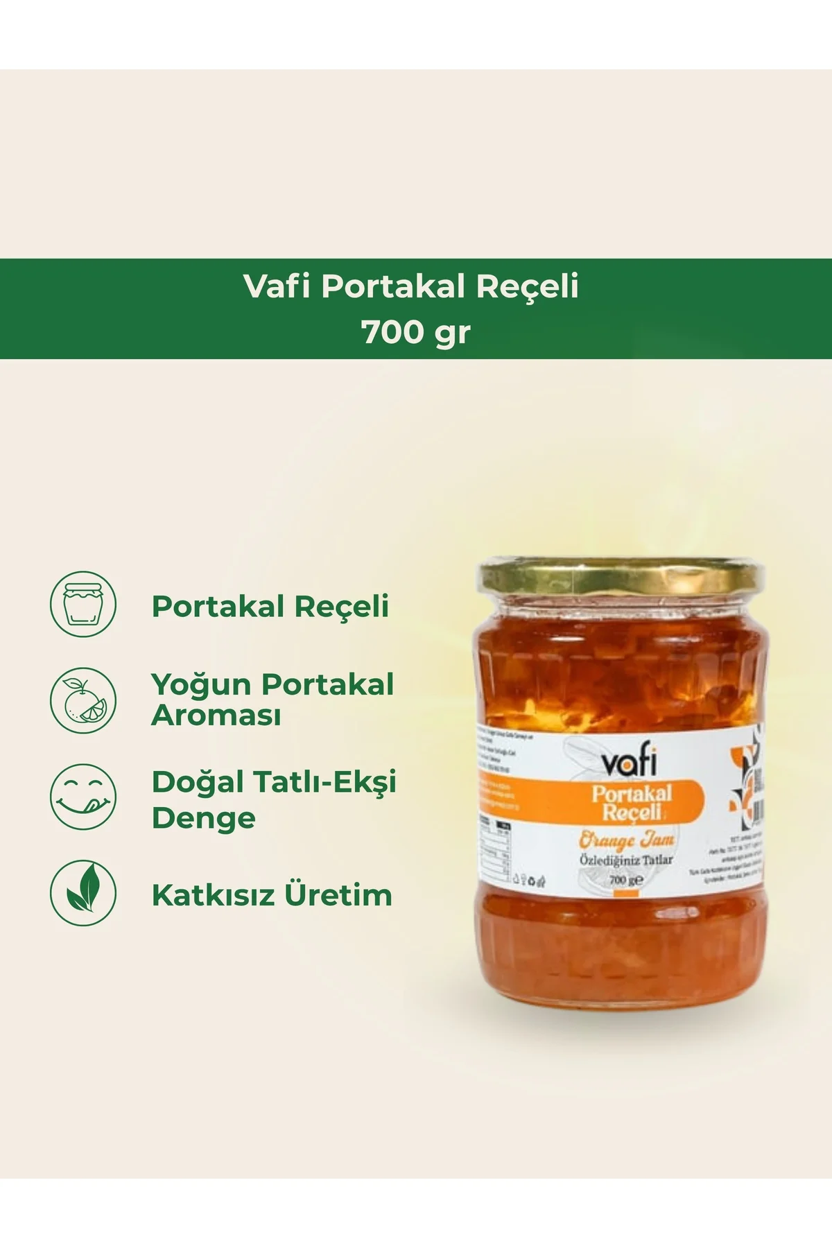 Portakal Reçeli 700 gr MG 1 ADET - vafi Görsel 2