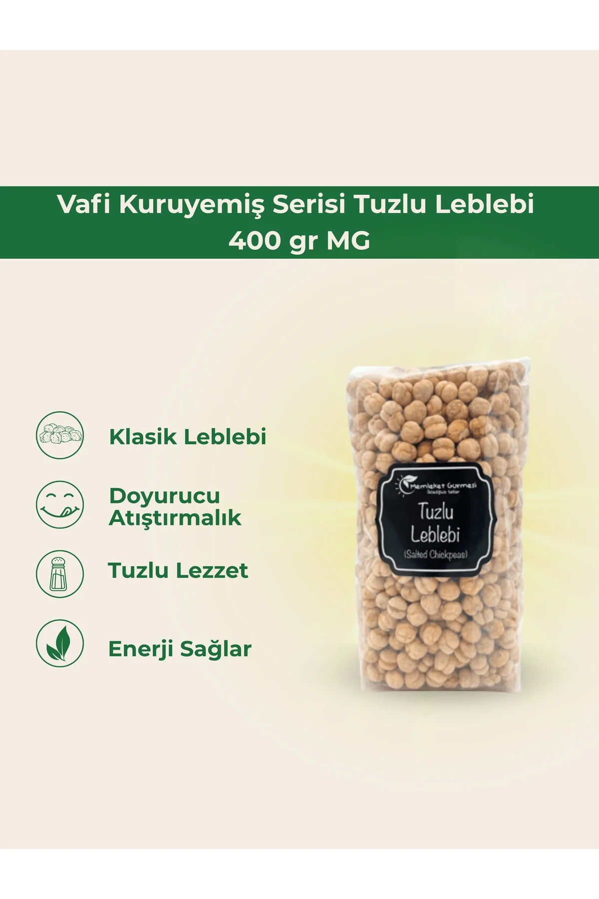 Vafi Kuruyemiş Serisi Tuzlu Leblebi 400 gr  1 ADET - vafi Görsel 2