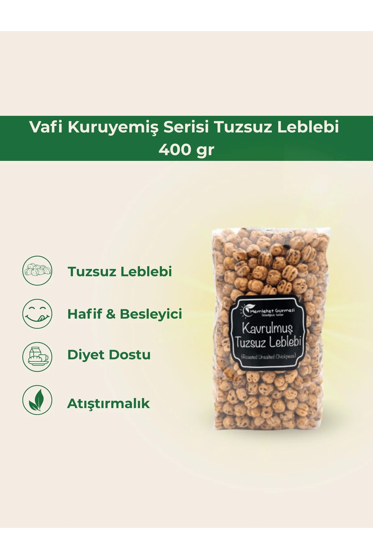 Vafi Kuruyemiş Serisi Tuzsuz Leblebi 400 gr 1 ADET - vafi Görsel 2