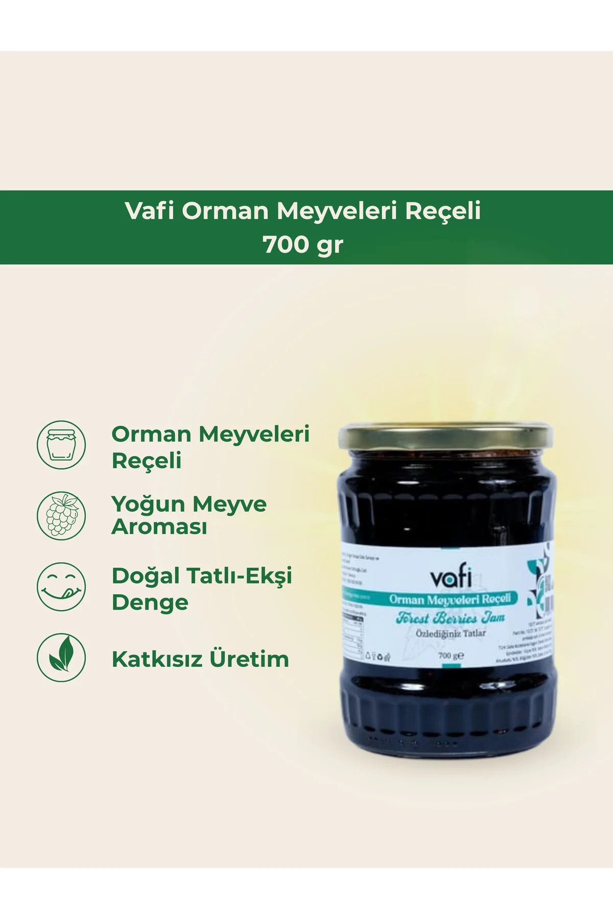 Vafi Orman Meyveleri Reçeli 700 gr MG 1 ADET - vafi Görsel 2