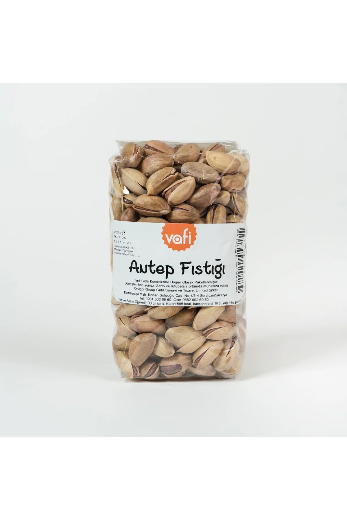 Vafi Kuruyemiş Serisi Antep Fıstık 200 gr 1 ADET
