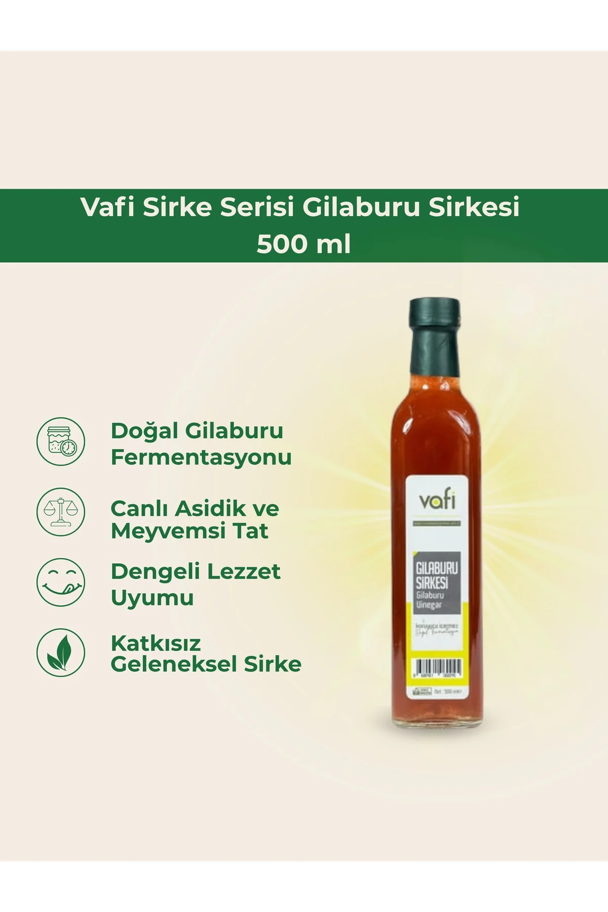 Vafi Sirke Serisi Gilaburu Sirkesi 500 ml 1 ADET - vafi Görsel 2