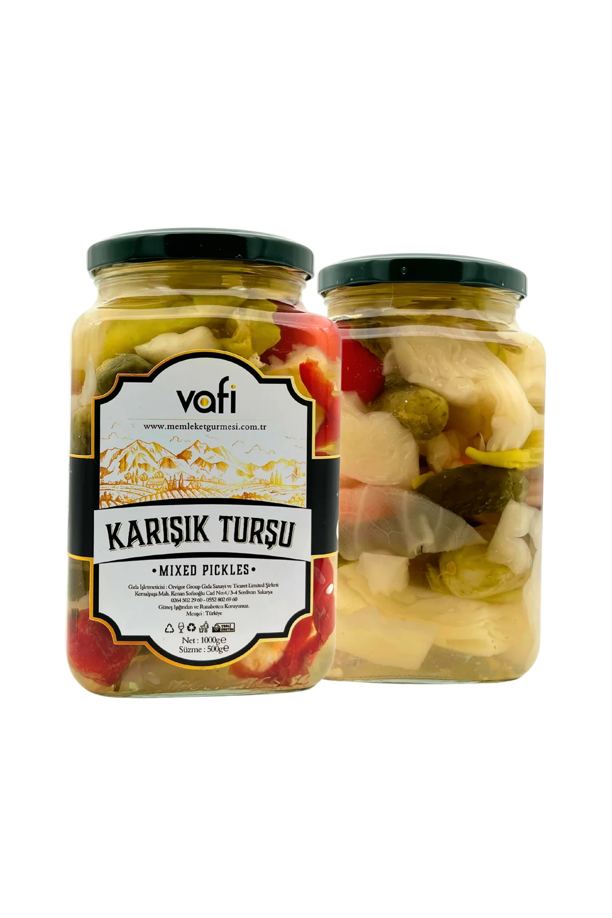 Vafi Turşu Serisi Karışık Turşu 1000cc-500gr 1 ADET - vafi