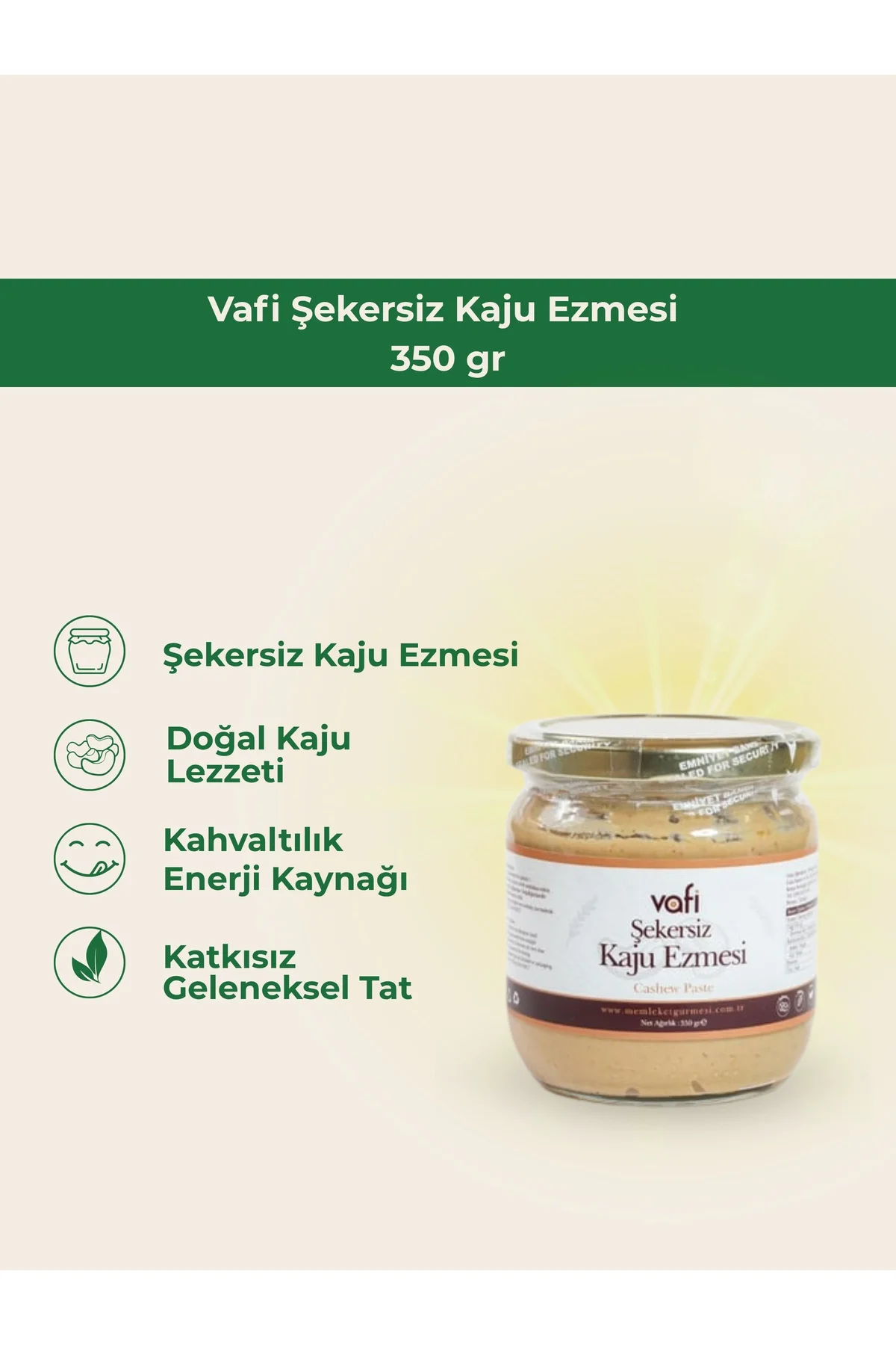 Şekersiz Kaju Ezmesi 350 gr MG 1 ADET - 7Artisans Görsel 2