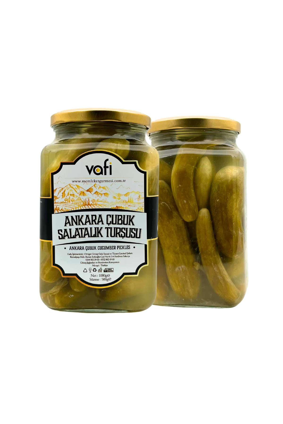 Vafi Turşu Serisi Ankara Çubuk Salatalık Turşusu 1000cc-500gr 1 ADET