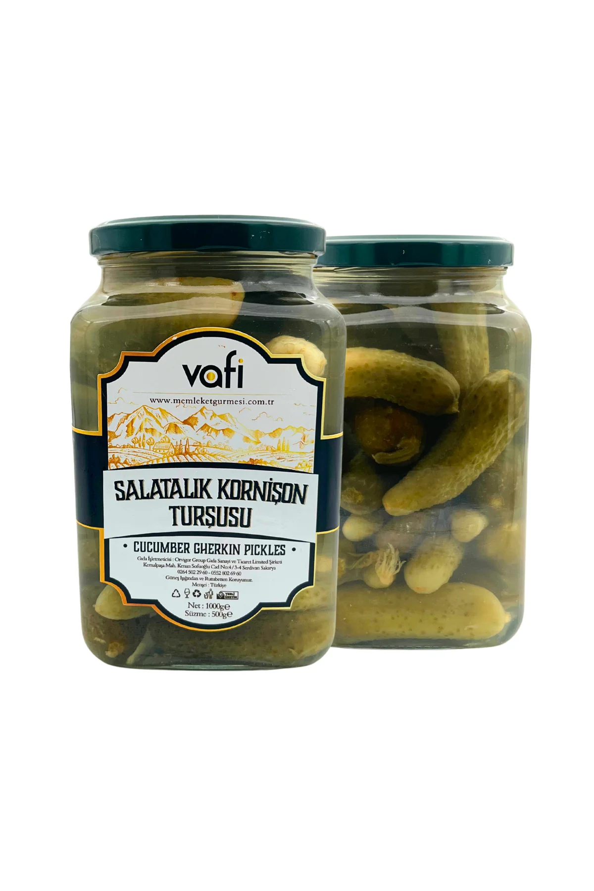 Vafi Turşu Serisi Salatalık Kornişon Turşusu 1000cc-500gr 1 ADET